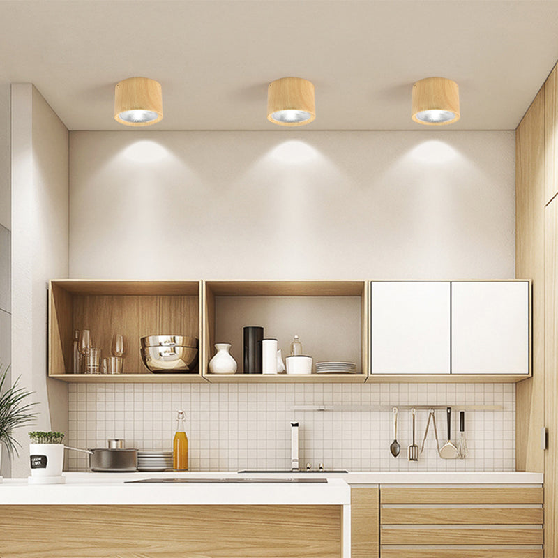 Flush Mount Light Iron 4.7 in 12W White Modern Ceiling Fixture Living Room Bedroom Lighting | Thomler