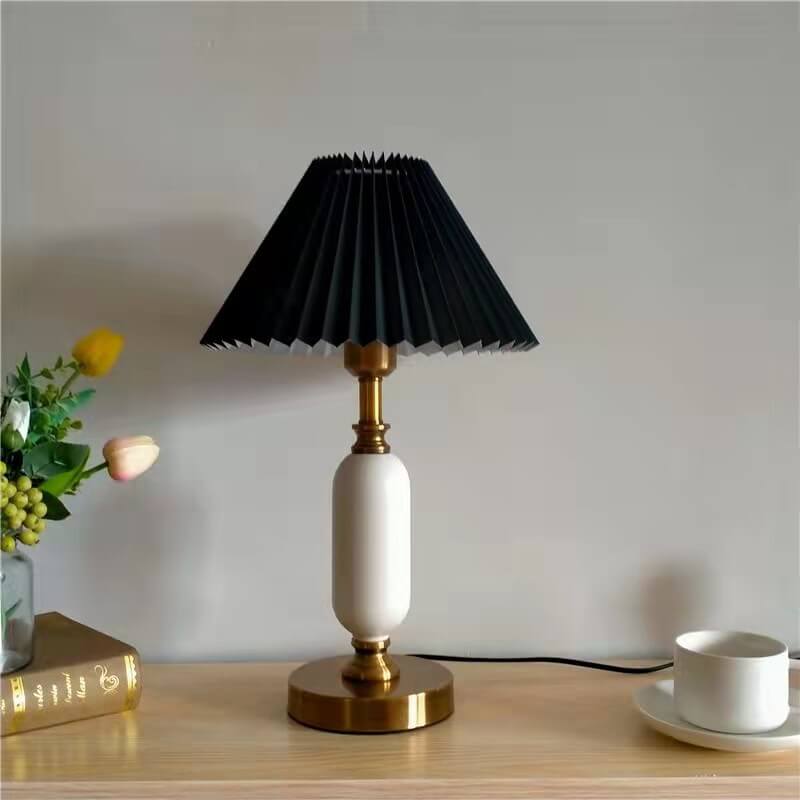 Table Lamp Metal 18 in Bedside Living Room Modern Desk Light LED E12 Plug-In | Thomler
